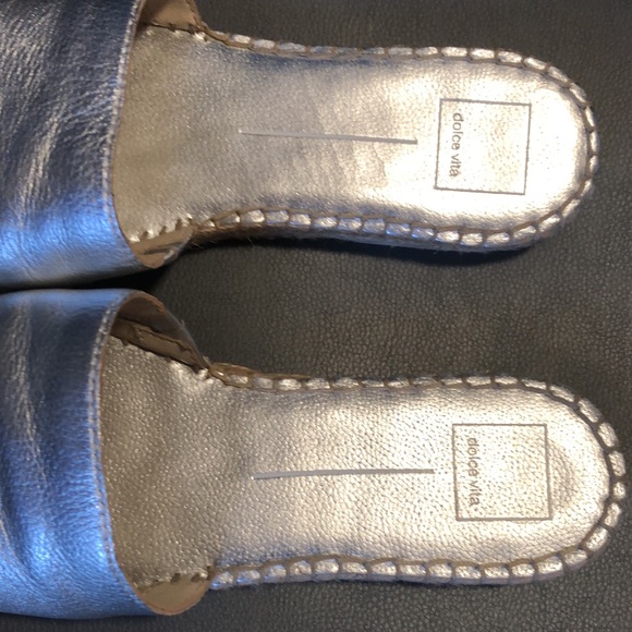 Silver leather flat - Picture 3 of 6